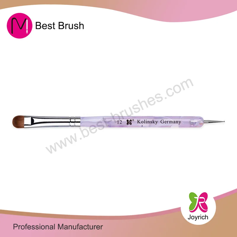 11 Madilim na Asul na Kolinsky French Nail Brush