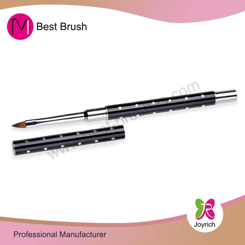Black Metal Cao Kolinsky 3D Nail Brush