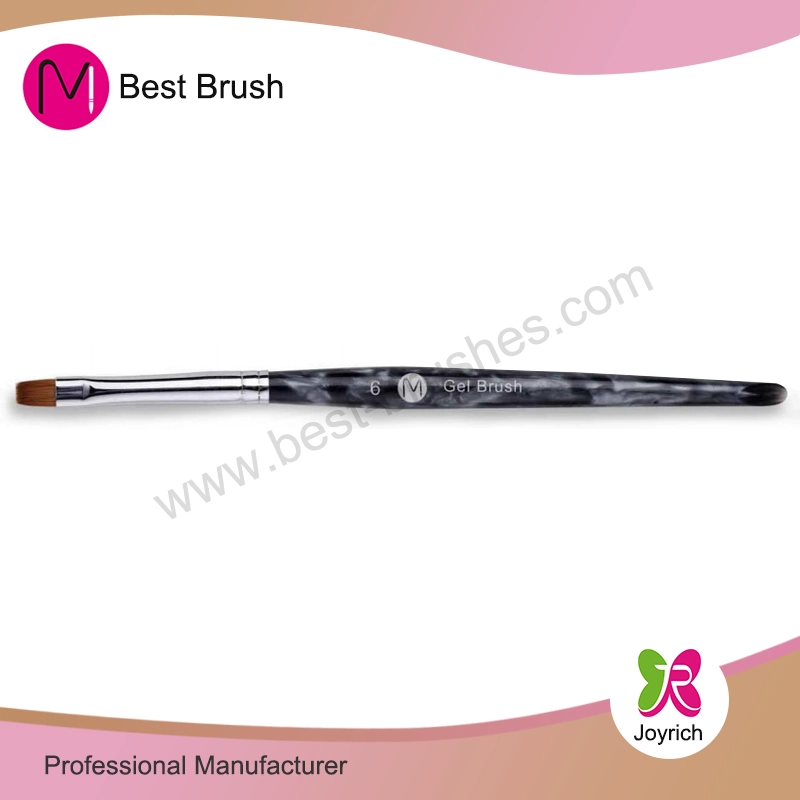Itim na may puting acrylic nylon hair gel brush