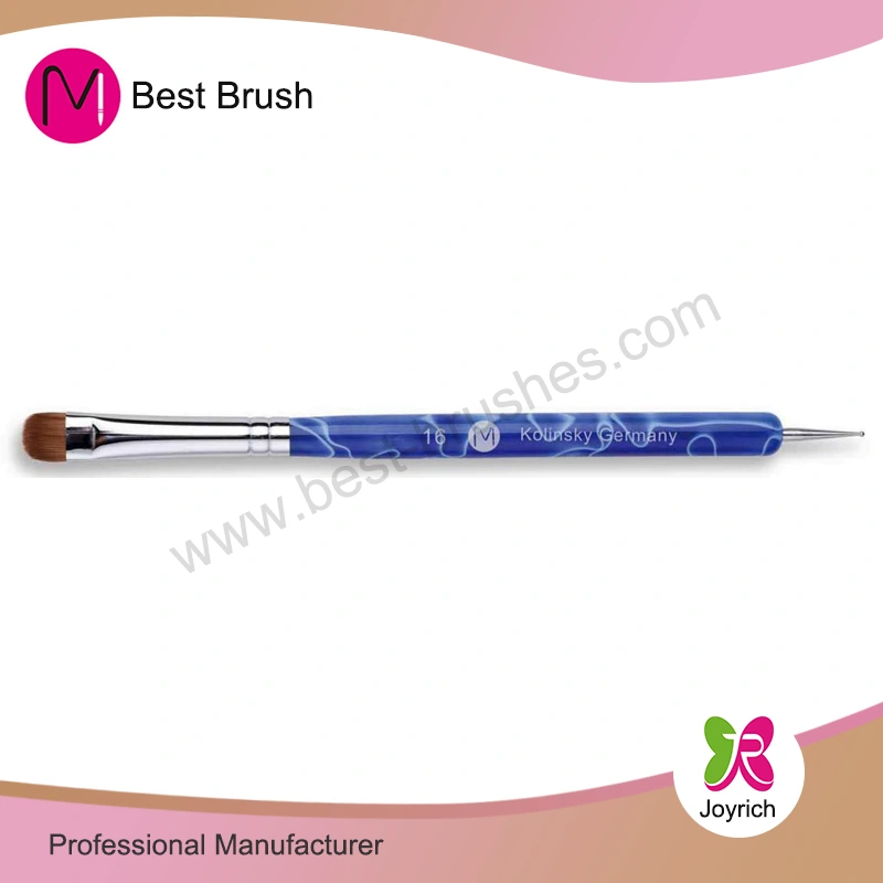 Madilim na Blue Kolinsky French Nail Brush
