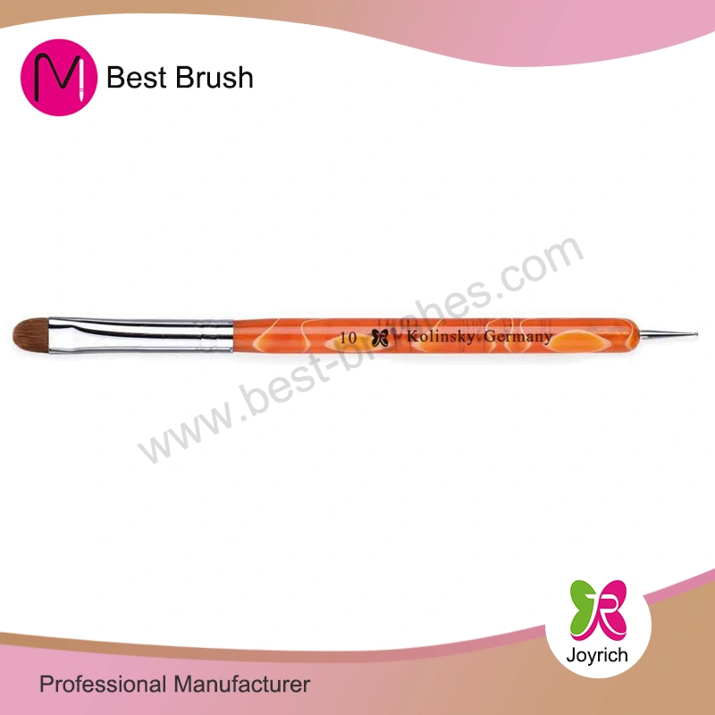 Orange acrylic kolinsky hair french kuko brush