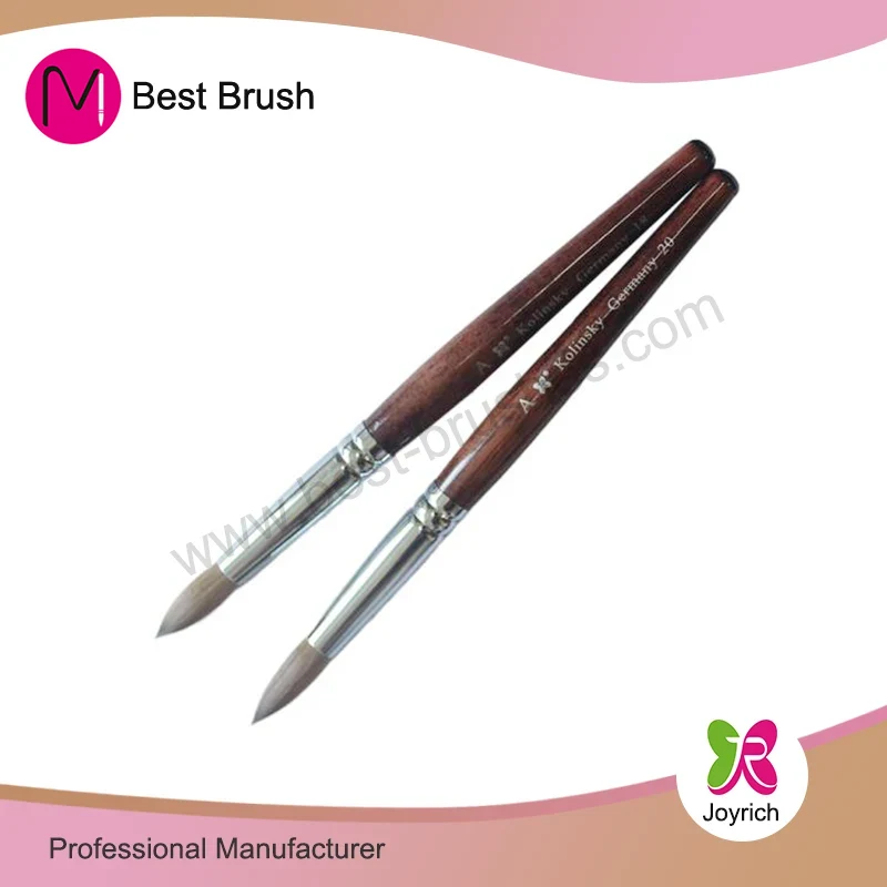 Red100% Kolinsky Acrylic Nail Brush