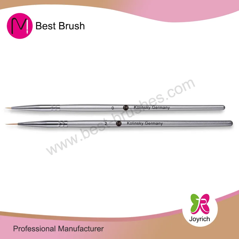 Silver Wooden Handle Nail Art Brush