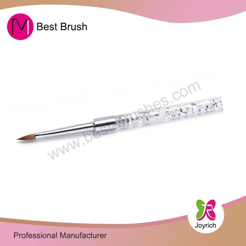White Sparkle Kolinsky 3D Nail Brush